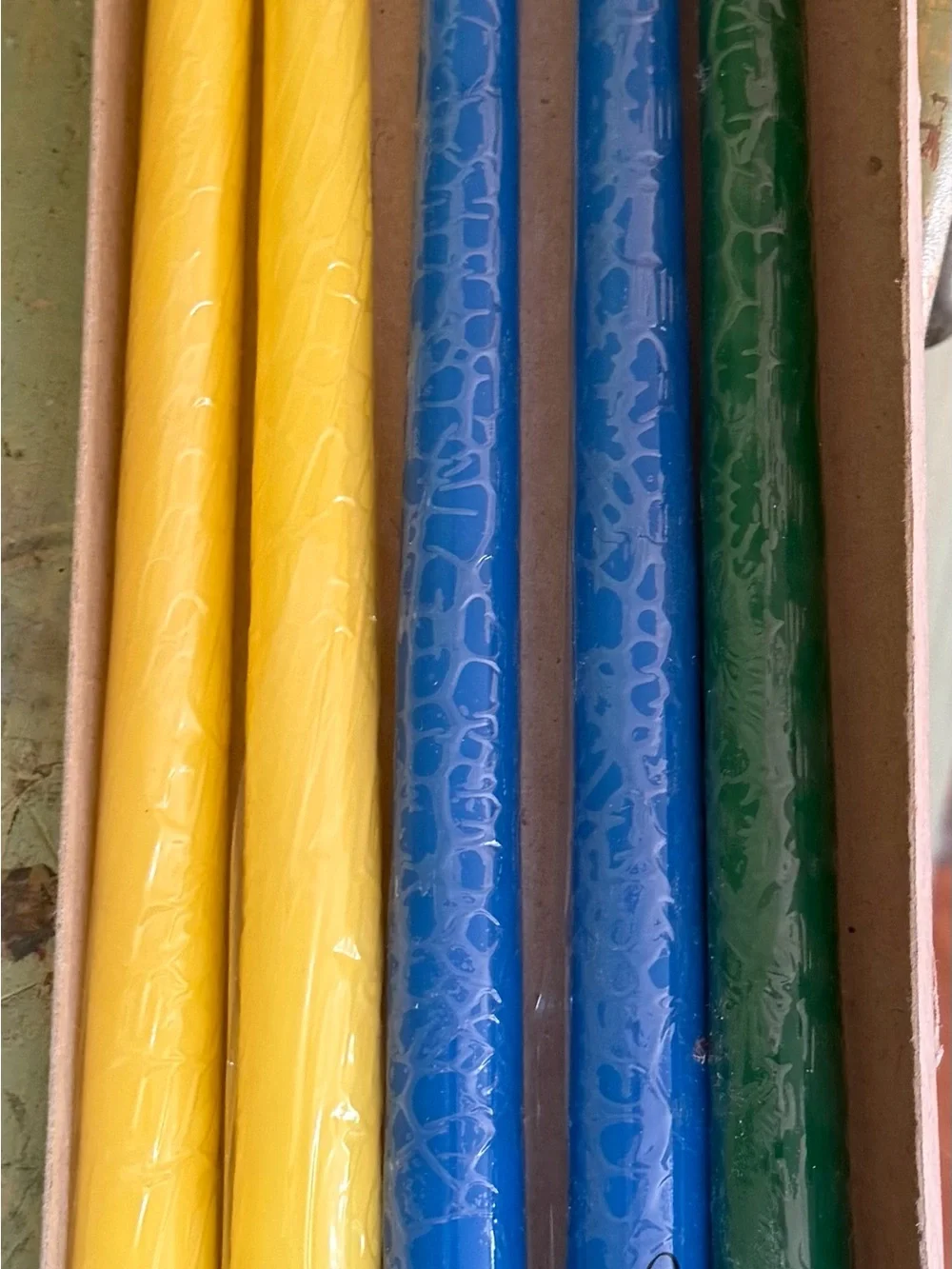Vintage Patrician Taper Candles Rare MCM Colors NOS Box